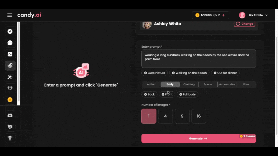Browsing through candy ai's image generator options